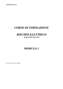 CORSO DI FORMAZIONE RISCHIO ELETTRICO