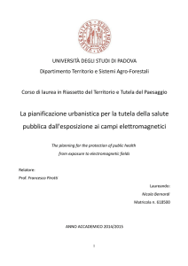 La pianificazione urbanistica per la tutela della salute