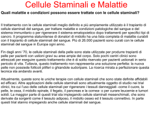 Power point domande staminali e malattie