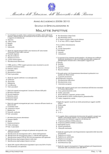 Malattie Infettive - Scuole di Specializzazione in Medicina