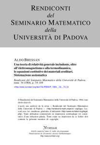 Una teoria di relatività generale includente, oltre all