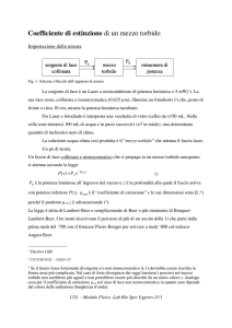 Coefficiente di estinzione di un mezzo torbido