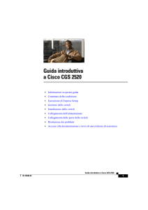 Guida introduttiva a Cisco CGS 2520