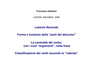 Sabatini Seconda Lezione