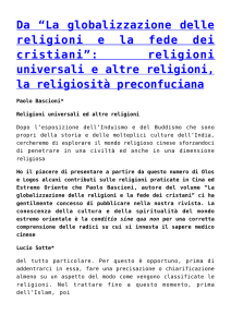 Da “La globalizzazione delle religioni e la fede