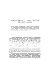 1. il diritto odierno e la cultura giuridica nell`antico regime