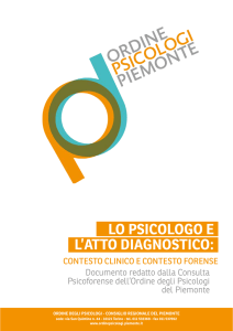 LO PSICOLOGO E L`ATTO DIAGNOSTICO: