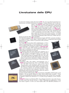 L`evoluzione delle CPU
