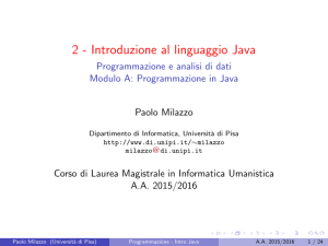 Programmazione in Java