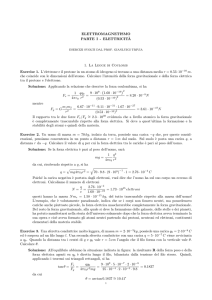 ELETTRICIT`A 1. La Legge di Coulomb Exercise