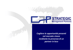 mercato cinese - Strategic Management Partners Srl