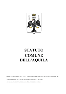 Statuto comunale - Comune dell`Aquila