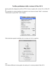 Verifica preliminare della versione di Mac OS X
