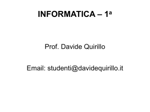 INFORMATICA – 1a - Davide Quirillo