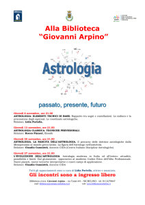 Astrologia ultimo volantino - Biblioteca Giovanni Arpino