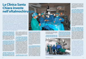 La Clinica Santa Chiara investe nell`oftalmochirurgia