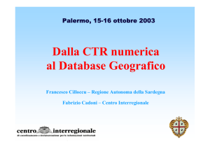 Dalla CTR numerica al database geografico