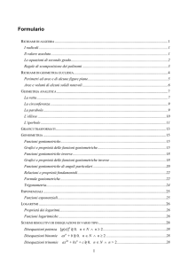 Un riassunto della matematica delle superiori