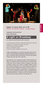 A night on Broadway - Comune di Castello d`Argile