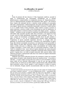 La filosofia e lo spazio - Società dei territorialisti