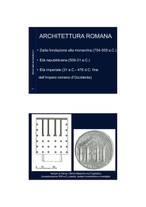 Architettura romana Storia Arch. I