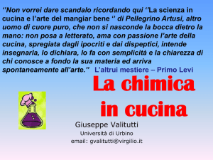 G. Valitutti, La chimica in cucina