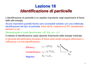 Lezione 17 Identificazione di particelle