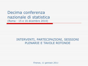 Decima conferenza nazionale di statistica