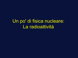 decadimento radioattivo