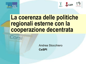 L`evoluzione della cooperazione decentrata italiana
