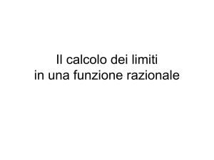 Il calcolo dei limiti in una funzione razionale