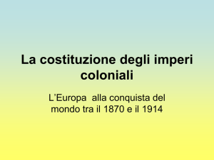 La costituzione degli imperi coloniali