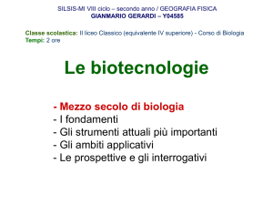 Le biotecnologie - Mezzo secolo di biologia