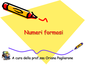 Numeri formosi - Oriana Pagliarone