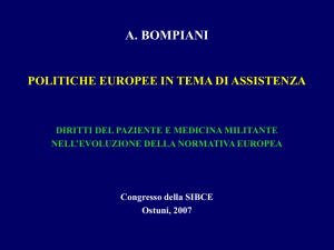 Schema della relazione di A.Bompiani