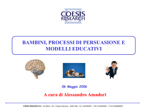 Bambini, processi di persuasione e modelli educativi