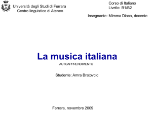La musica italiana_Amra Bratovcic