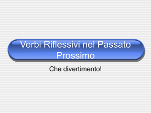 Verbi Riflessivi nel Passato Prossimo