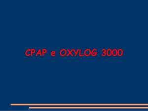 lezione sull` uso uso della cpap con l`oxylog 3000 condotta dalla dott
