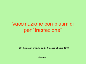 Vaccinazione con plasmidi