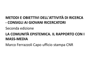 La comunità epistemica. il rapporto con i mass-media - IRPPS