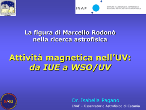 Diapositiva 1 - Osservatorio Astrofisico di Catania