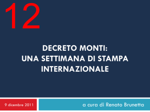 12 decreto monti: una settimana di stampa