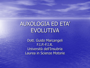 auxologia ed eta` evolutiva