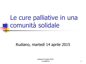 Diapositiva 1 - Associazione Bresciana Cure Palliative "Maffeo