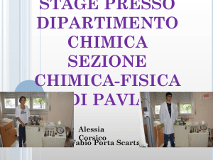 Stage presso Dipartimento Chimica-Fisica di Pavia