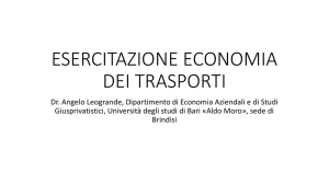 esercitazione economia dei trasporti