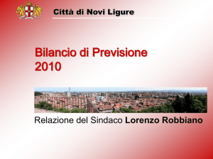 Diapositiva 1 - Comune di Novi Ligure
