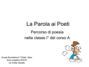 La Parola ai Poeti - Istituto Comprensivo di Siano