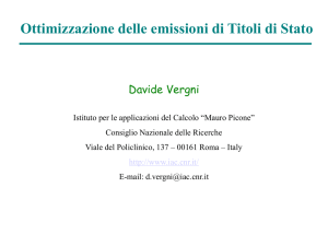 Ottimizzazione delle emissioni di Titoli di Stato